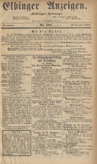 Elbinger Anzeigen, Nr. 102. Sonnabend, 18. Dezember 1858