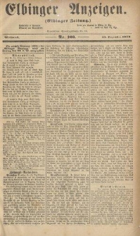 Elbinger Anzeigen, Nr. 103. Mittwoch, 22. Dezember 1858