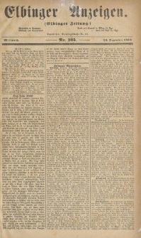 Elbinger Anzeigen, Nr. 105. Mittwoch, 29. Dezember 1858