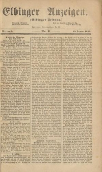 Elbinger Anzeigen, Nr. 6. Mittwoch, 19. Januar 1859