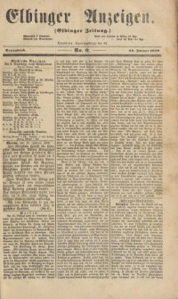 Elbinger Anzeigen, Nr. 9. Sonnabend, 29. Januar 1859