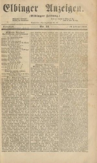 Elbinger Anzeigen, Nr. 13. Sonnabend, 12. Februar 1859