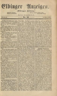 Elbinger Anzeigen, Nr. 20. Mittwoch, 9. März 1859