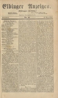 Elbinger Anzeigen, Nr. 21. Sonnabend, 12. März 1859