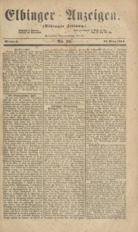 Elbinger Anzeigen, Nr. 22. Mittwoch, 16. März 1859