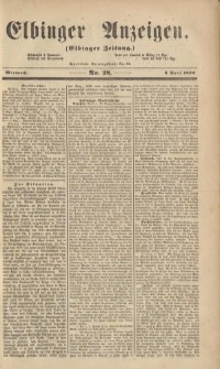 Elbinger Anzeigen, Nr. 28. Mittwoch, 6. April 1859