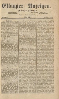 Elbinger Anzeigen, Nr. 30. Mittwoch, 13. April 1859