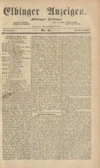 Elbinger Anzeigen, Nr. 31. Sonnabend, 16. April 1859