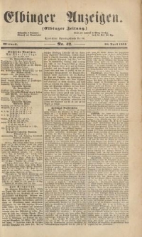 Elbinger Anzeigen, Nr. 32. Mittwoch, 20. April 1859