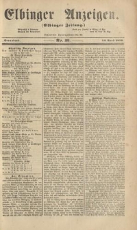Elbinger Anzeigen, Nr. 33. Sonnabend, 23. April 1859