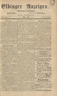 Elbinger Anzeigen, Nr. 34. Mittwoch, 27. April 1859