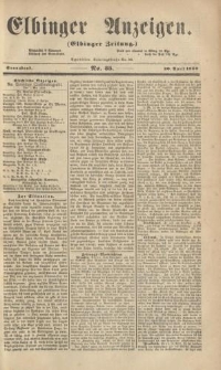 Elbinger Anzeigen, Nr. 35. Sonnabend, 30. April 1859