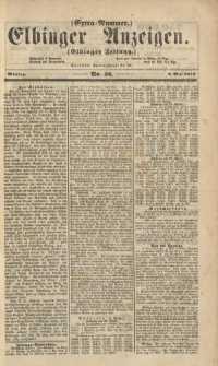Elbinger Anzeigen, Nr. 36. Montag, 2. Mai 1859