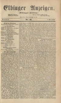 Elbinger Anzeigen, Nr. 38. Sonnabend, 7. Mai 1859