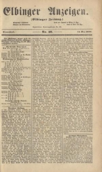 Elbinger Anzeigen, Nr. 40. Sonnabend, 14. Mai 1859