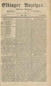 Elbinger Anzeigen, Nr. 41. Dienstag, 17. Mai 1859