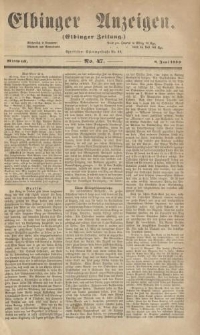 Elbinger Anzeigen, Nr. 47. Mittwoch, 8. Juni 1859