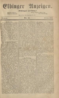 Elbinger Anzeigen, Nr. 51. Mittwoch, 22. Juni 1859