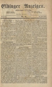 Elbinger Anzeigen, Nr. 54. Mittwoch, 29. Juni 1859