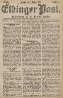 Elbinger Post, Nr.33 Freitag 9 Februar 1877, 4 Jh