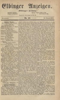 Elbinger Anzeigen, Nr. 69. Sonnabend, 20. August 1859
