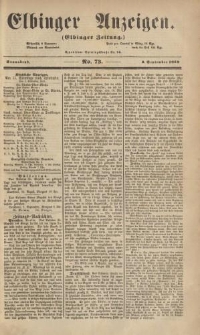 Elbinger Anzeigen, Nr. 73. Sonnabend, 3. September 1859