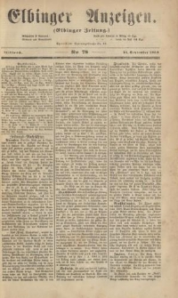 Elbinger Anzeigen, Nr. 78. Mittwoch, 21. September 1859