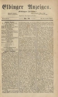 Elbinger Anzeigen, Nr. 79. Sonnabend, 24. September 1859