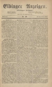 Elbinger Anzeigen, Nr. 80. Mittwoch, 28. September 1859