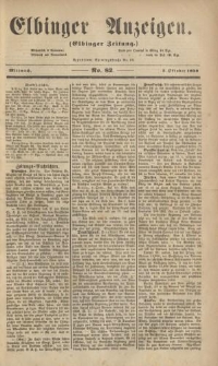 Elbinger Anzeigen, Nr. 82. Mittwoch, 5. Oktober 1859