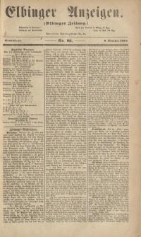 Elbinger Anzeigen, Nr. 83. Sonnabend, 8. Oktober 1859