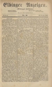 Elbinger Anzeigen, Nr. 86. Mittwoch, 19. Oktober 1859