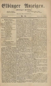 Elbinger Anzeigen, Nr. 99. Sonnabend, 3. Dezember 1859