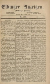Elbinger Anzeigen, Nr. 100. Mittwoch, 7. Dezember 1859