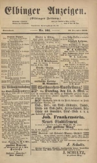 Elbinger Anzeigen, Nr. 101. Sonnabend, 10. Dezember 1859