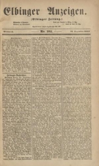 Elbinger Anzeigen, Nr. 102. Mittwoch, 14. Dezember 1859