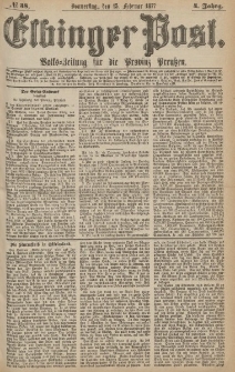 Elbinger Post, Nr.38 Donnerstag 15 Februar 1877, 4 Jh