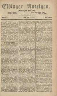 Elbinger Anzeigen, Nr. 22. Mittwoch, 14. März 1860