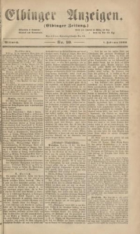 Elbinger Anzeigen, Nr. 10. Mittwoch, 1. Februar 1860