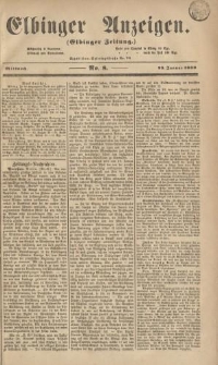 Elbinger Anzeigen, Nr. 8. Mittwoch, 25. Januar 1860