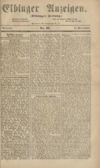 Elbinger Anzeigen, Nr. 24. Mittwoch, 21. März 1860