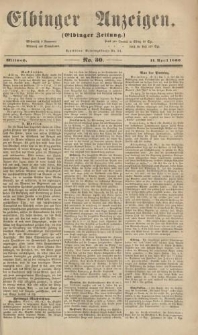 Elbinger Anzeigen, Nr. 30. Mittwoch, 11. April 1860