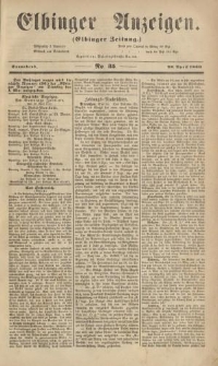 Elbinger Anzeigen, Nr. 35. Sonnabend, 28. April 1860