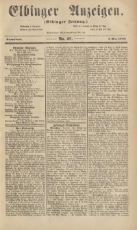 Elbinger Anzeigen, Nr. 37. Sonnabend, 5. Mai 1860