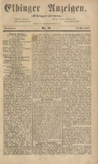 Elbinger Anzeigen, Nr. 41. Sonnabend, 19. Mai 1860