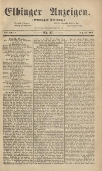Elbinger Anzeigen, Nr. 47. Sonnabend, 9. Juni 1860