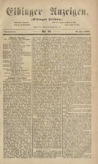 Elbinger Anzeigen, Nr. 51. Sonnabend, 23. Juni 1860
