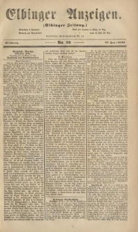 Elbinger Anzeigen, Nr. 52. Mittwoch, 27. Juni 1860