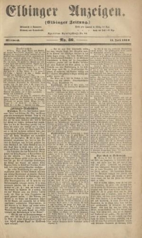 Elbinger Anzeigen, Nr. 56. Mittwoch, 11. Juli 1860