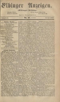 Elbinger Anzeigen, Nr. 57. Sonnabend, 14. Juli 1860